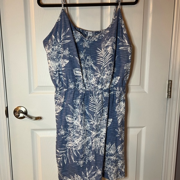 Old Navy XL Blue Floral Dress with adjustable straps - Picture 2 of 12
